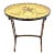 Vintage Scalloped Floral Faux Bamboo Side Table For Sale