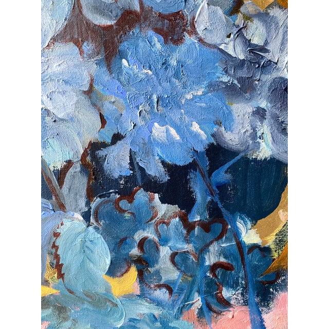 Original-Moonlit Dahlias in Blue-Jardin d'Hiver Series-Shizico Yi-British Awarded Artist For Sale - Image 9 of 17