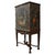 2-Piece Chinoiserie HND Painted & Carved Floral Cabinet C1910 For Sale - Image 4 of 18