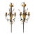 Monumental Vintage Mid Century Italian Gilt Metal Wall Sconces - 38.5" - A Pair For Sale