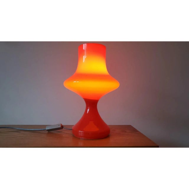 1970s Mid-Century Glass Table Lamp, Tabery, 1970s For Sale - Image 5 of 13