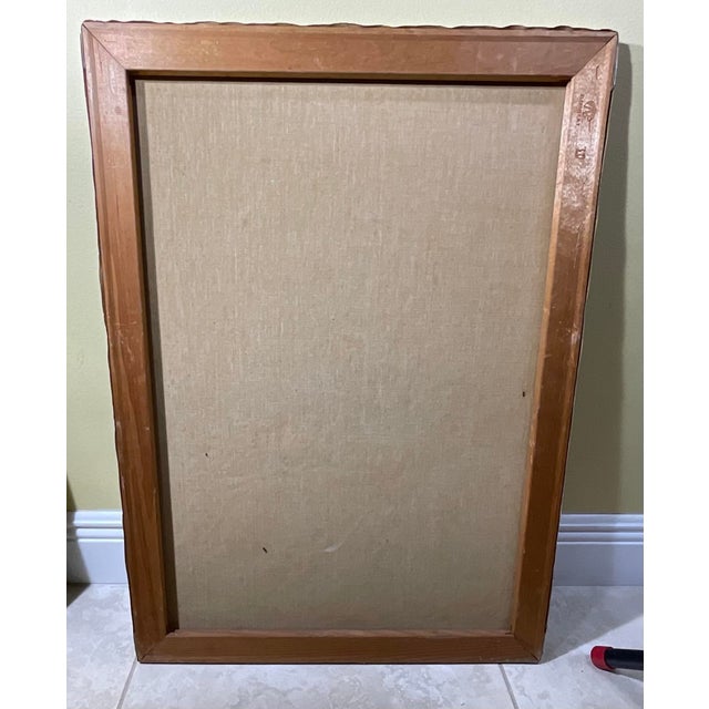 Vintage Original Oil Painting on Canvas - Signed Florida Artist K. Evans - 1970s For Sale - Image 9 of 12