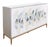 Pasargad Home Annabelle Sideboard With 4 Floral Doors, Silver/Ivory For Sale