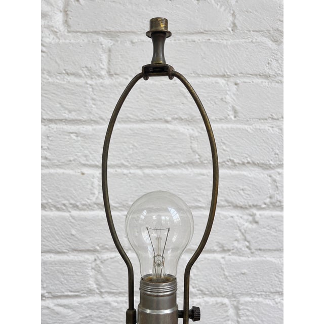 Mid Century Modern Vintage Chrome Cylinder Table Lamps, Set of 2, C. 1970's For Sale - Image 11 of 12