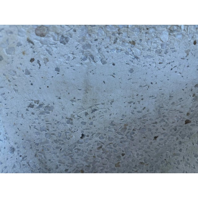 Vintage Aggregate Stone White Square Pedestal Planters - Set of 2 For Sale - Image 10 of 12