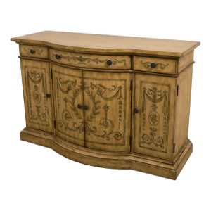 Venetian Style Paint Decorated Console Cabinet Sideboard