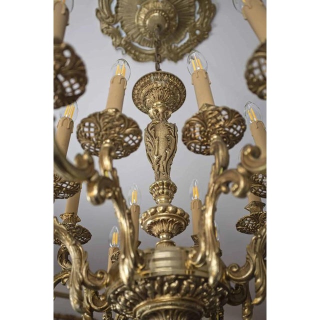 Rococo Style 8-Armed Chandelier For Sale - Image 4 of 11