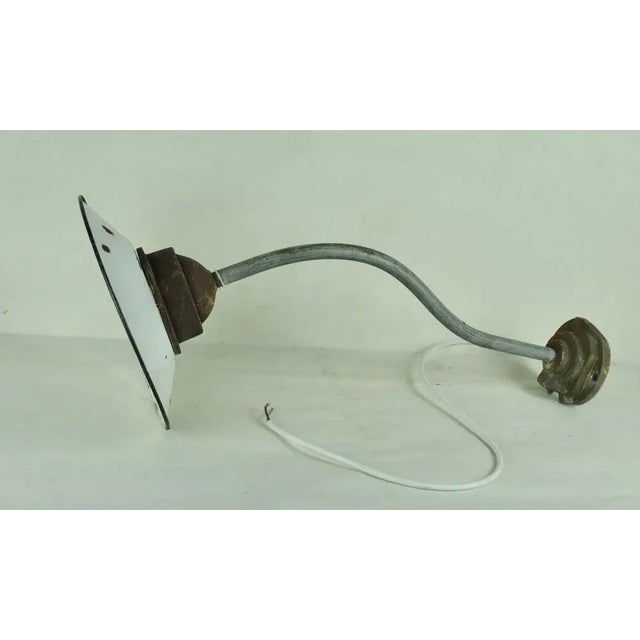 Enameled Metal Garden Light, 1940s, in Good conditions. Designed 1920 to 1949 European Plug (up to 250V).The wiring of...