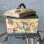 Late 20th Century -Late 20th-Century Floral Tobacco Leaf Chinoiserie Earthenware Lidded Decorative Box on Iron Footed Pedestal Base For Sale - Image 5 of 12