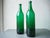 Mid-Century Green Glass Bottle Vases, Bohemia, 1960s, Set of 2 For Sale - Image 3 of 9
