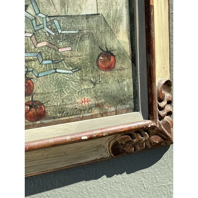 Vintage Original 1969 Still Life Oil on Canvas For Sale - Image 9 of 14
