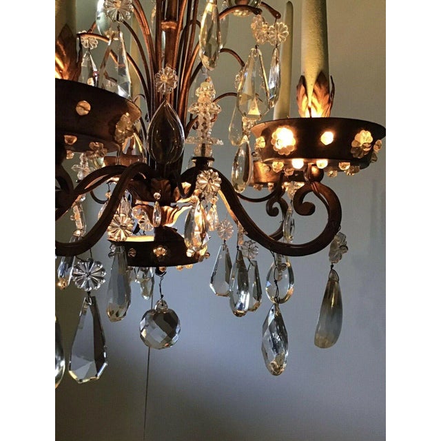 1920's French Antique Louis XV Style 18thc Rococo Maison Bagues Chandelier For Sale - Image 12 of 13