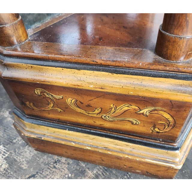 1970s Drexel Heritage Tall Corner Curio Display Cabinet For Sale - Image 9 of 10