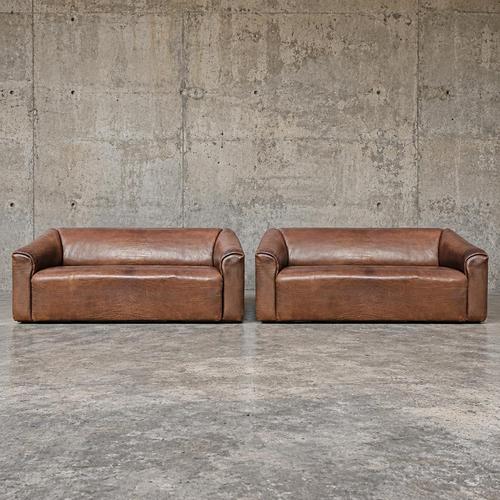 2 x Desede sofa / De Sede / Brown leather / DS-47 Smoke and pet free home items / Width 180Depth 85Height 70 cm.