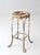 Cream Vintage Twisted Iron Garden Stool With Wood Top For Sale - Image 8 of 14