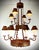 1920s Custom Rustic Italian Two Tier Tole Chandelier For Sale - Image 12 of 13