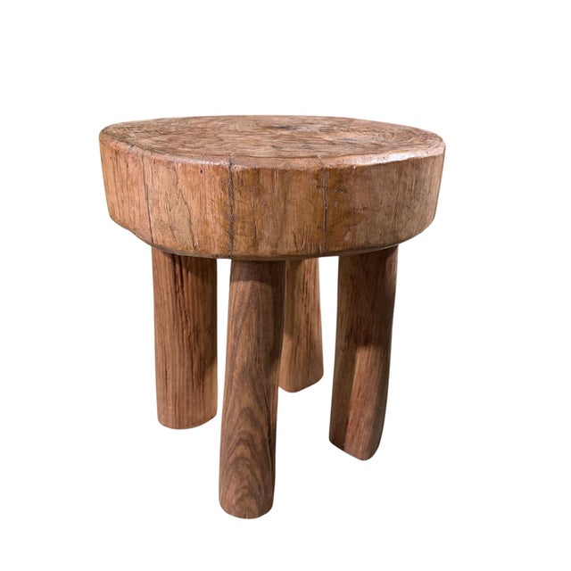African African Vintage Carved Wood Milk Stool Hehe Gogo People Tanzania 13" H For Sale - Image 3 of 7