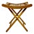 Mid-Century Modern Boho Chic Americana Pine Folding Stool For Sale