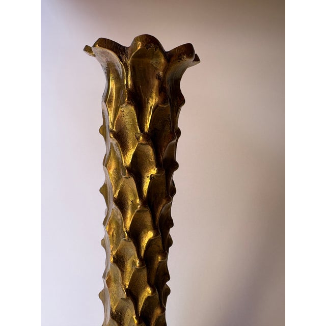 Vintage Hollywood Regency Palm Tree CandlestickHolders, a Pair For Sale - Image 4 of 5