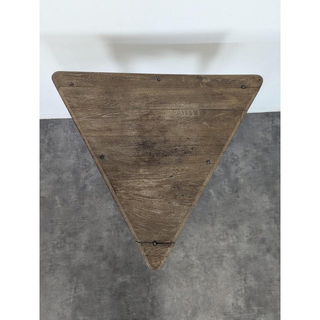 Antique Oak Tripod Console Table For Sale - Image 3 of 6