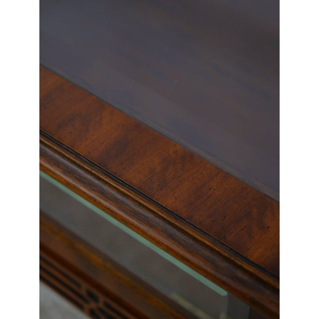 Pair of Chippendale Mahogany Glass Top Showcase End Tables For Sale - Image 16 of 17