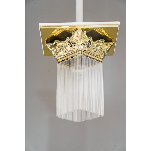 Floral Ceiling Lamp from Jugendstil, Vienna, 1908 For Sale - Image 4 of 14