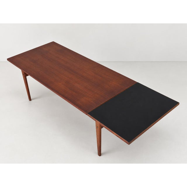 Wood Danish Extendable Coffee Table in Teak by Grete Jalk for Poul Jeppesens Møbelfabrik, 1960s For Sale - Image 7 of 17