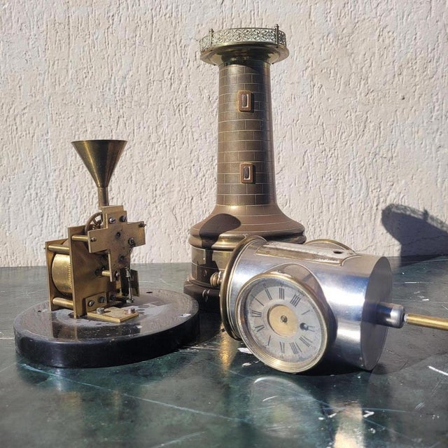 Lighthouse Clock in Bronze, Italy, Late 19th-Early 20th Century For Sale - Image 6 of 18