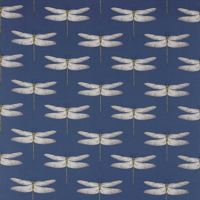 Harlequin Demoiselle Fabric in Ink/Chartreuse - a Sample For Sale