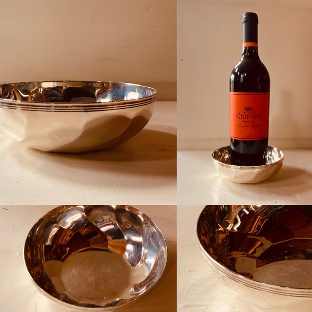 Silver Exceptional Christofle French Silverplate Wine Coaster - Art Deco Elegance For Sale - Image 8 of 9