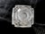 1950s Cut Glass Perfume Bottle With Tall Flower Shaped Stopper For Sale - Image 4 of 4