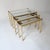 Mid-Century Modern Vintage Nesting Coffee Tables in Gold-Tone Metal and Mirror, 1970s, Set of 3 For Sale - Image 3 of 12