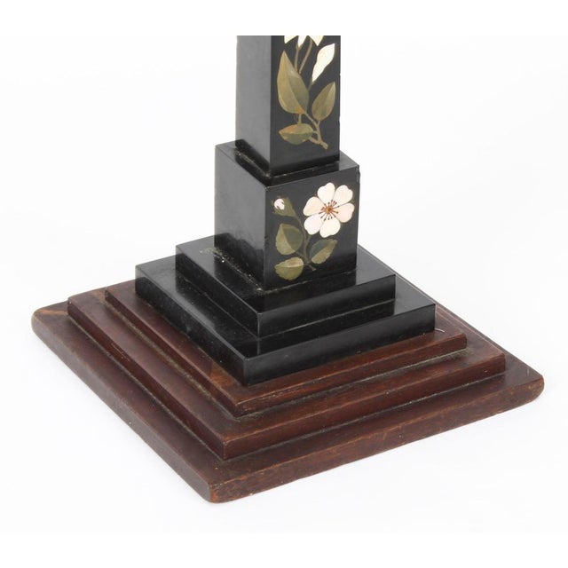 Gemstone 19th Century Victorian Pietra Dura Marble Obelisk For Sale - Image 7 of 10