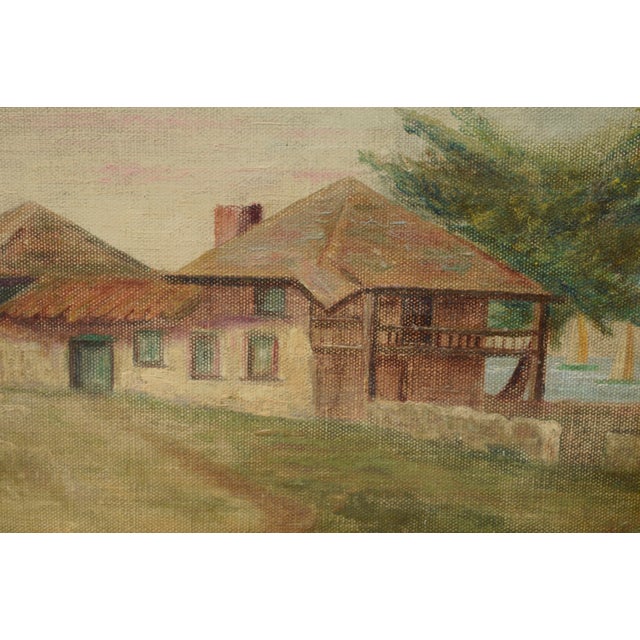 Impressionist Monterey Customs House and Sailboats on the Bay For Sale - Image 3 of 6