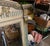 Large Vintage Table Mirror With Blue and Gold Accents For Sale In Atlanta - Image 6 of 9