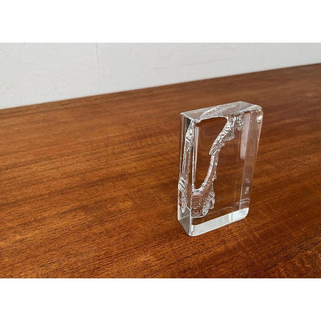 Vintage Scandinavian Art Glass Paper Weight For Sale - Image 5 of 16