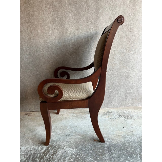 Bassett Regency or Empire Style Dining Arm Chair For Sale In Washington DC - Image 6 of 12