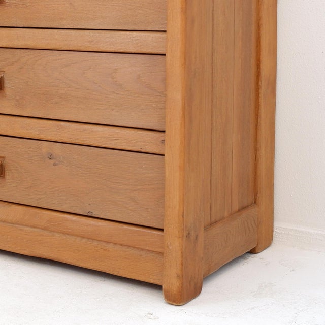 Brutalist Oak Chest of Drawers from De Puydt, Belgium, 1980s For Sale - Image 11 of 14