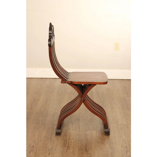 Italian Renaissance Revival Style Savonarola Side Chairs For Sale - Image 11 of 12