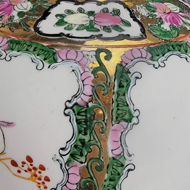 Chinese Hand Painted Porcelain Famille Rose Ginger Jar For Sale - Image 9 of 13