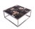 The top of this coffee table is made of petrified wood slices which are hand polished to show its beautiful natural...