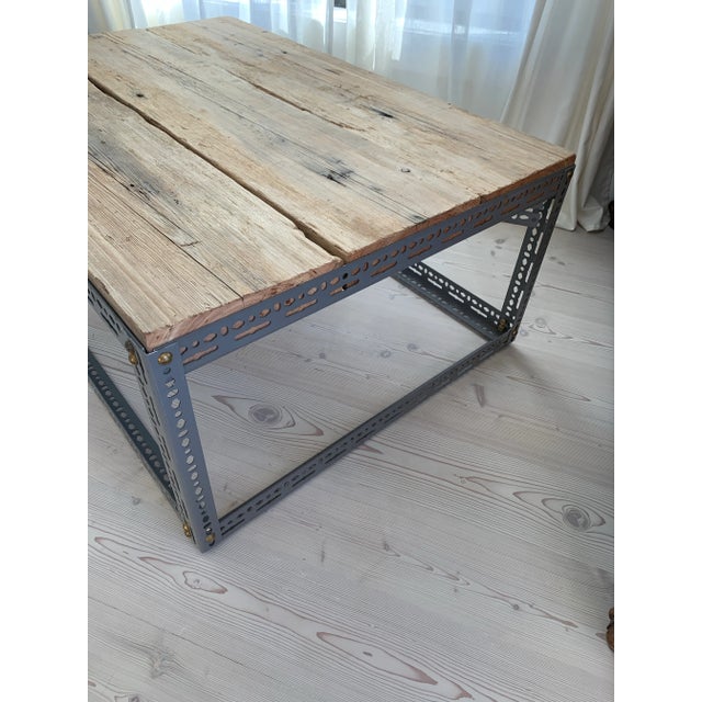 Rustic Industrial Coffee Table For Sale In Seattle - Image 6 of 7
