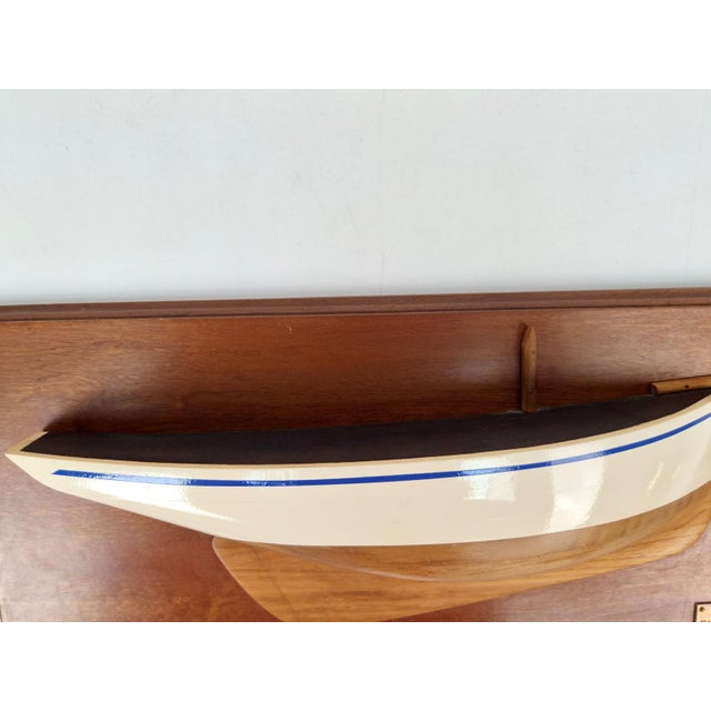 1990s Vintage Handcrafted Half-Model Côtre De Carantec Boat by Daniel Guyomarch, 1990s For Sale - Image 5 of 11