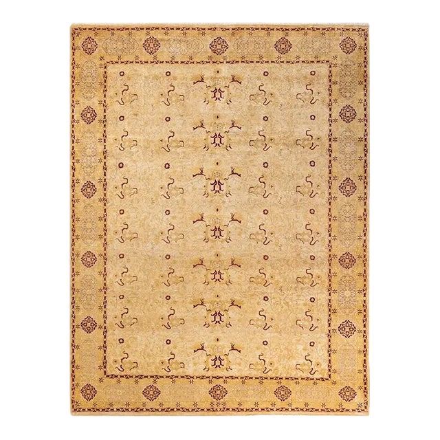 Mogul, One-of-a-Kind Hand-Knotted Area Rug in Ivory, 8' 2" x 10' 5" For Sale
