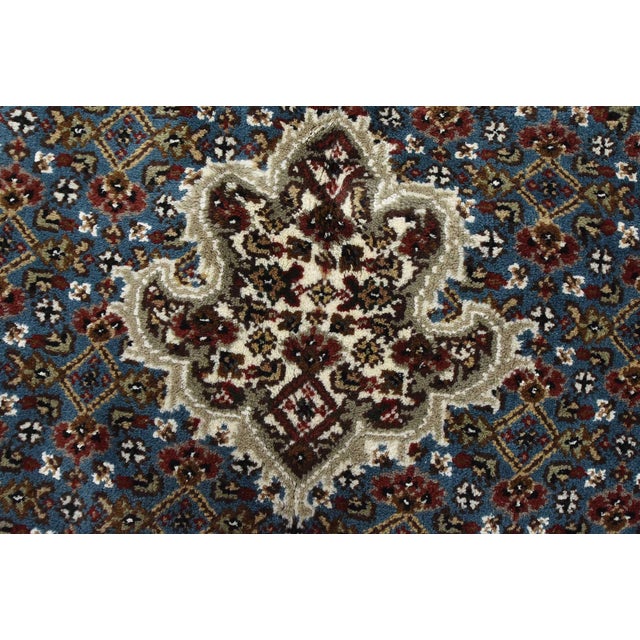 2020s Tabriz Mahi Rug 9′ X 9’1” Blue Wool Traditional Hand-Knotted Oriental Carpet For Sale - Image 5 of 15