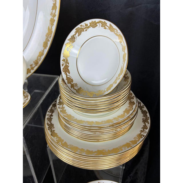Wedgwood Whitehall White (W4001) Fine Bone China Dinnerware — Complete 8-Place Estate Setting With Tea Service (59-Piece Master Lot #1) For Sale In Phoenix - Image 6 of 16