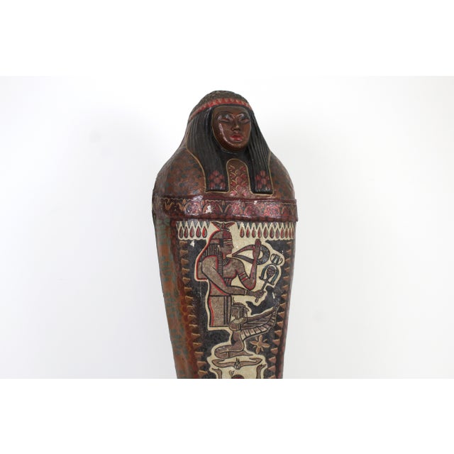 1950s 1st Half 20th Century Polychrome Theater Papier-Mâché Sarcophagus Cover, 1950s For Sale - Image 5 of 11