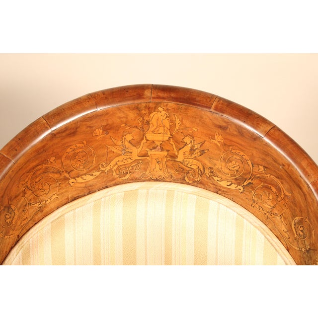 Brown Pair of Charles X Gondola Form Bergeres For Sale - Image 8 of 11