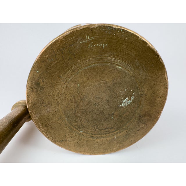 Large Mid-Century Solid Bronze Mortar and Pestle, Europe C. 1950–1970 For Sale - Image 10 of 11