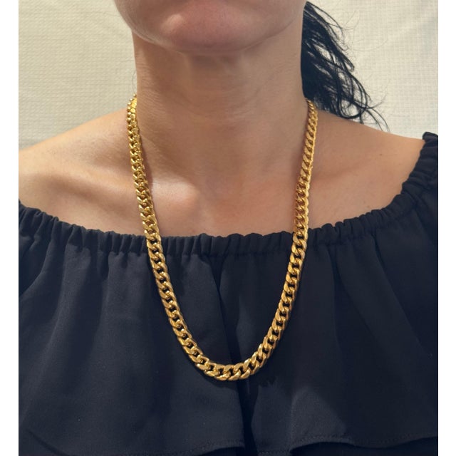 Vintage 14 Karat Yellow Gold 54.7 Gm Miami Cuban Link Italian Chain Unisex, 24" For Sale - Image 10 of 18